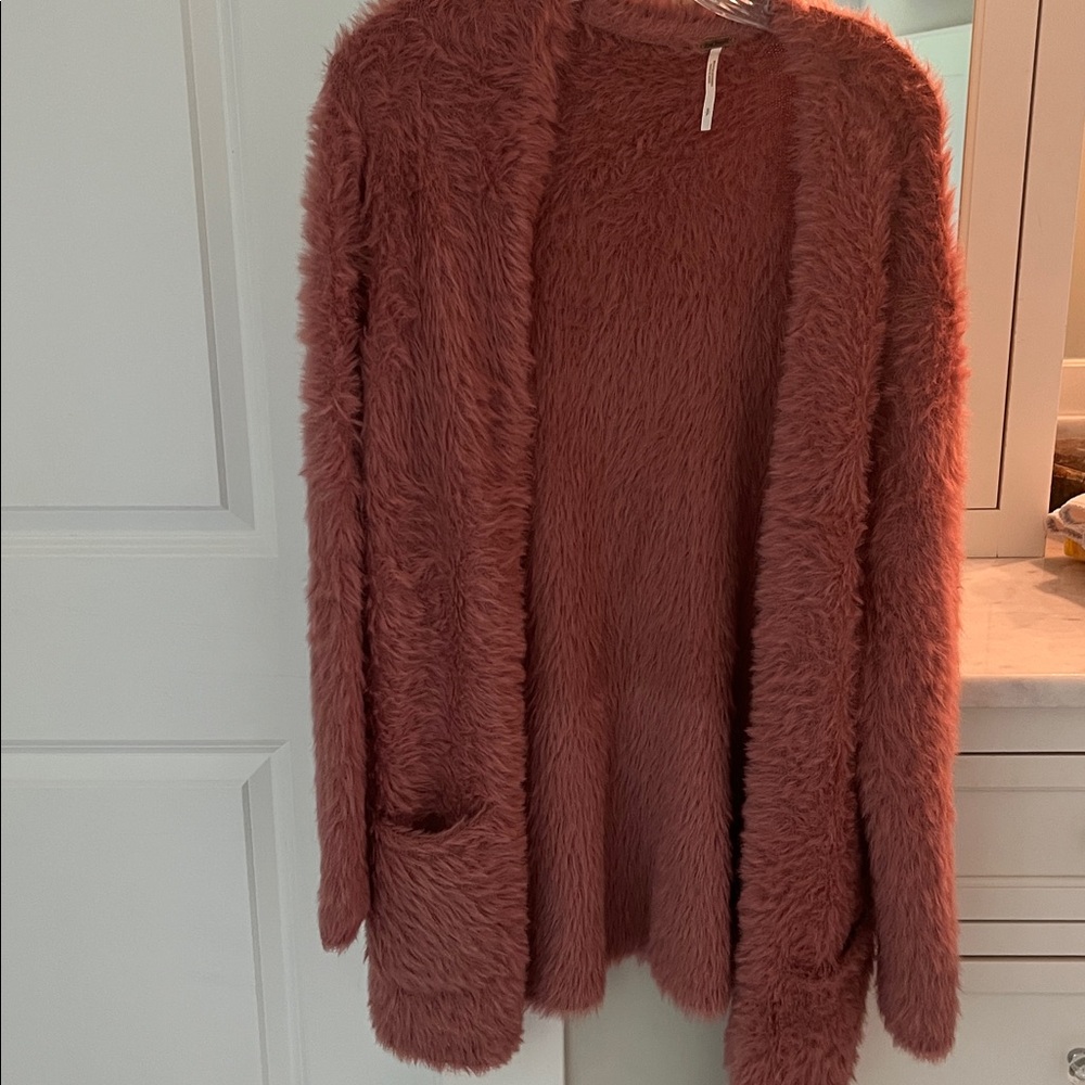 Free People Blush Fuzzy Sweater